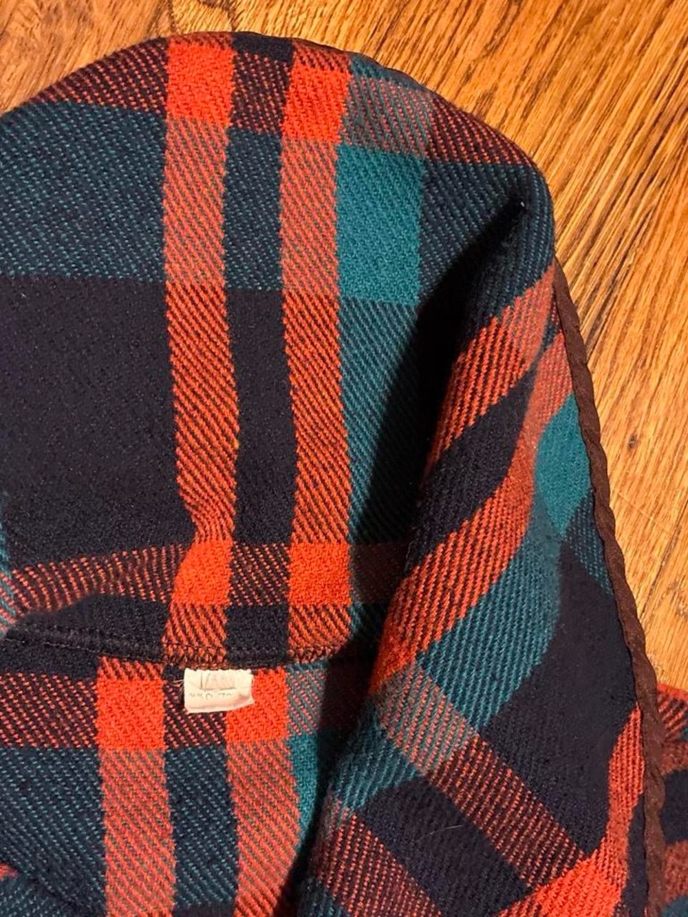 Plaid Hooded Jacket in Red and Teal